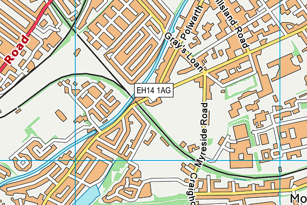 EH14 1AG map - OS VectorMap District (Ordnance Survey) EH14 1AG map - OS VectorMap District (Ordnance Survey)