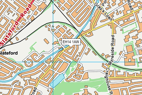 EH14 1AW map - OS VectorMap District (Ordnance Survey) EH14 1AW map - OS VectorMap District (Ordnance Survey)