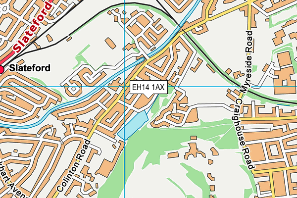 EH14 1AX map - OS VectorMap District (Ordnance Survey) EH14 1AX map - OS VectorMap District (Ordnance Survey)