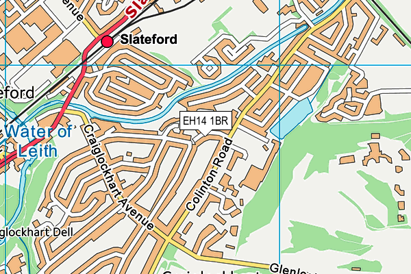 EH14 1BR map - OS VectorMap District (Ordnance Survey) EH14 1BR map - OS VectorMap District (Ordnance Survey)