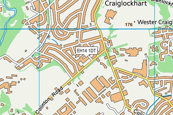 EH14 1DT map - OS VectorMap District (Ordnance Survey) EH14 1DT map - OS VectorMap District (Ordnance Survey)