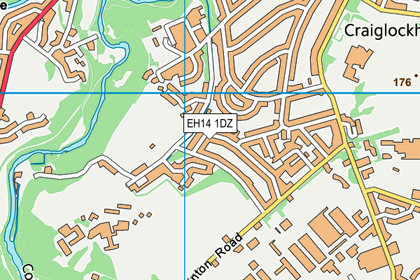 EH14 1DZ map - OS VectorMap District (Ordnance Survey) EH14 1DZ map - OS VectorMap District (Ordnance Survey)