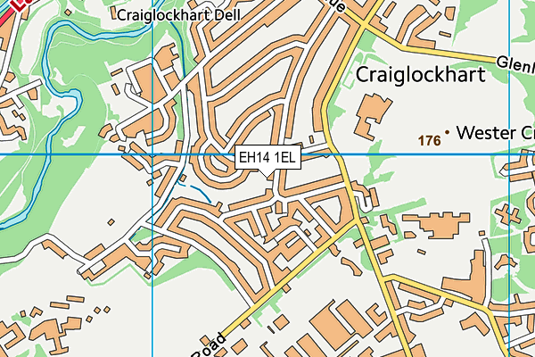 EH14 1EL map - OS VectorMap District (Ordnance Survey) EH14 1EL map - OS VectorMap District (Ordnance Survey)