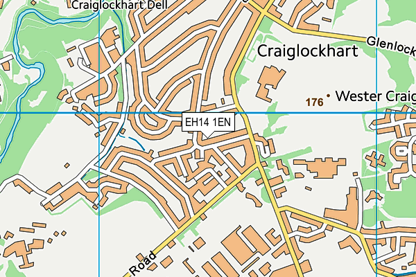 EH14 1EN map - OS VectorMap District (Ordnance Survey) EH14 1EN map - OS VectorMap District (Ordnance Survey)
