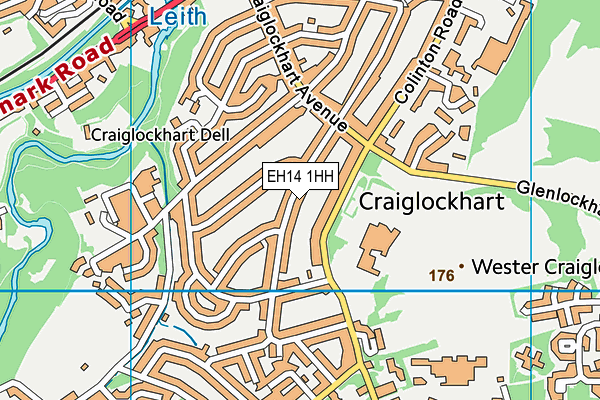 EH14 1HH map - OS VectorMap District (Ordnance Survey) EH14 1HH map - OS VectorMap District (Ordnance Survey)