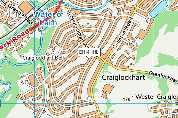 EH14 1HL map - OS VectorMap District (Ordnance Survey) EH14 1HL map - OS VectorMap District (Ordnance Survey)