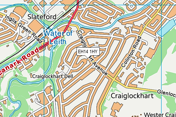 EH14 1HY map - OS VectorMap District (Ordnance Survey) EH14 1HY map - OS VectorMap District (Ordnance Survey)