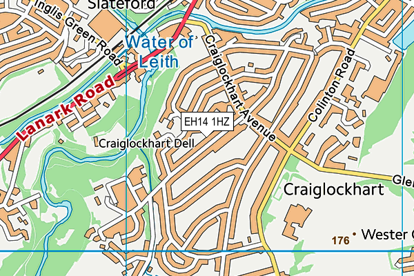 EH14 1HZ map - OS VectorMap District (Ordnance Survey) EH14 1HZ map - OS VectorMap District (Ordnance Survey)