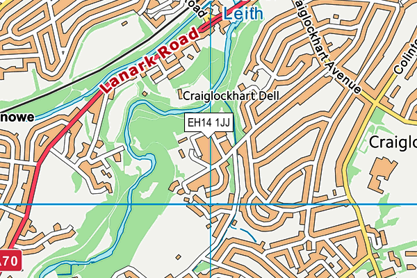 EH14 1JJ map - OS VectorMap District (Ordnance Survey) EH14 1JJ map - OS VectorMap District (Ordnance Survey)