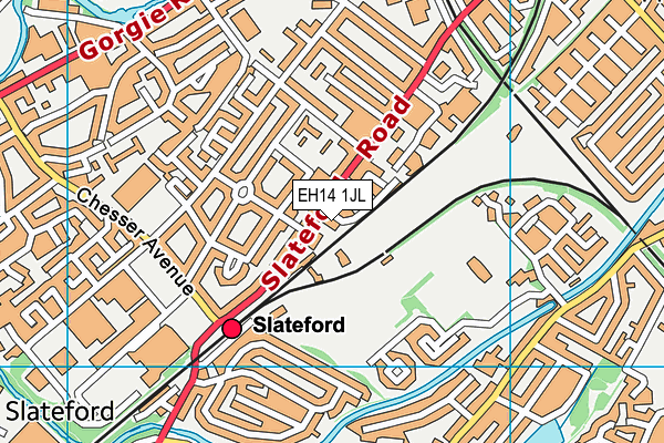 EH14 1JL map - OS VectorMap District (Ordnance Survey) EH14 1JL map - OS VectorMap District (Ordnance Survey)