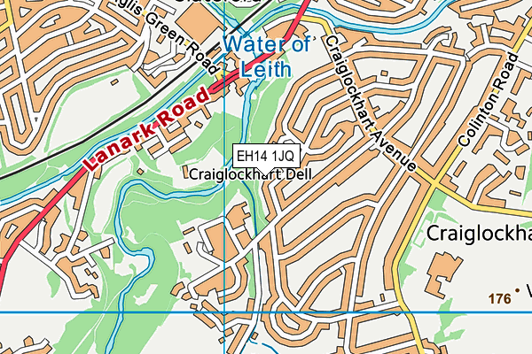 EH14 1JQ map - OS VectorMap District (Ordnance Survey) EH14 1JQ map - OS VectorMap District (Ordnance Survey)