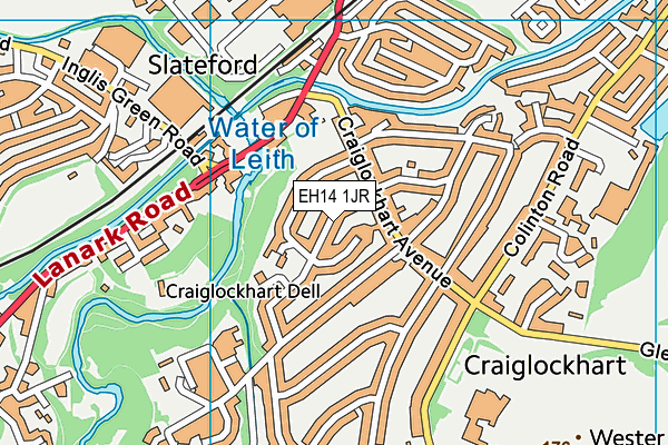 EH14 1JR map - OS VectorMap District (Ordnance Survey) EH14 1JR map - OS VectorMap District (Ordnance Survey)