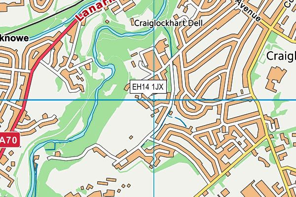 EH14 1JX map - OS VectorMap District (Ordnance Survey) EH14 1JX map - OS VectorMap District (Ordnance Survey)
