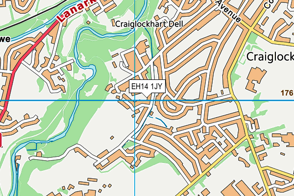 EH14 1JY map - OS VectorMap District (Ordnance Survey) EH14 1JY map - OS VectorMap District (Ordnance Survey)