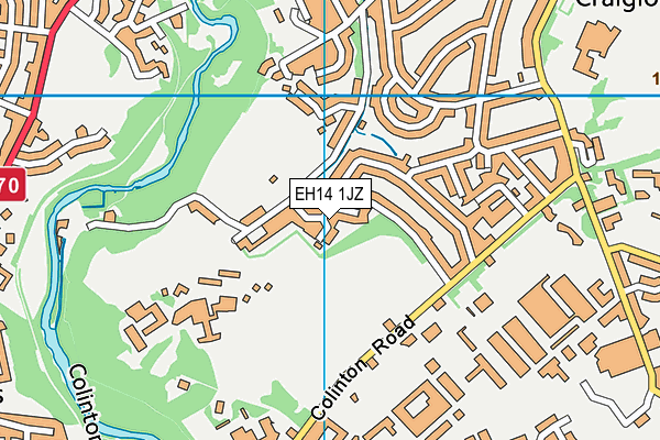 EH14 1JZ map - OS VectorMap District (Ordnance Survey) EH14 1JZ map - OS VectorMap District (Ordnance Survey)