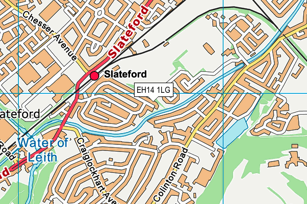 EH14 1LG map - OS VectorMap District (Ordnance Survey)