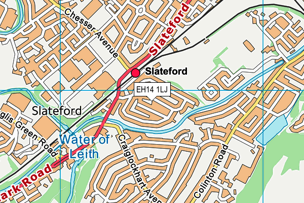 EH14 1LJ map - OS VectorMap District (Ordnance Survey) EH14 1LJ map - OS VectorMap District (Ordnance Survey)