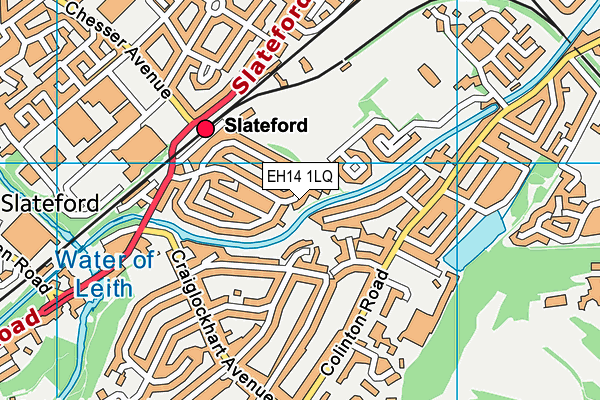 EH14 1LQ map - OS VectorMap District (Ordnance Survey) EH14 1LQ map - OS VectorMap District (Ordnance Survey)