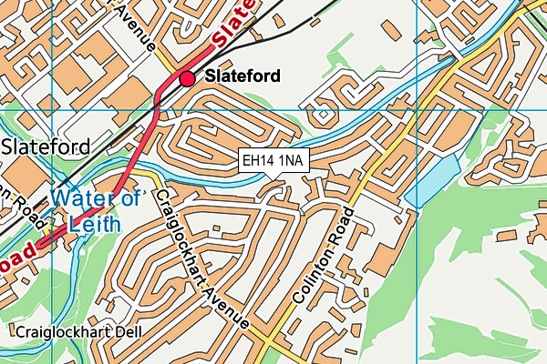 EH14 1NA map - OS VectorMap District (Ordnance Survey) EH14 1NA map - OS VectorMap District (Ordnance Survey)
