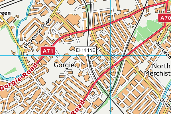 EH14 1NE map - OS VectorMap District (Ordnance Survey) EH14 1NE map - OS VectorMap District (Ordnance Survey)