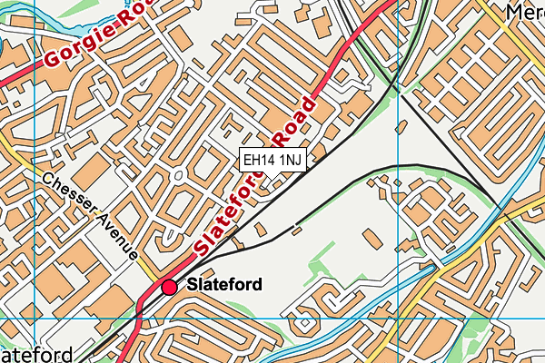 EH14 1NJ map - OS VectorMap District (Ordnance Survey) EH14 1NJ map - OS VectorMap District (Ordnance Survey)