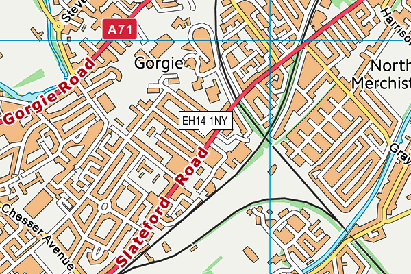 EH14 1NY map - OS VectorMap District (Ordnance Survey) EH14 1NY map - OS VectorMap District (Ordnance Survey)