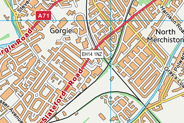 EH14 1NZ map - OS VectorMap District (Ordnance Survey) EH14 1NZ map - OS VectorMap District (Ordnance Survey)