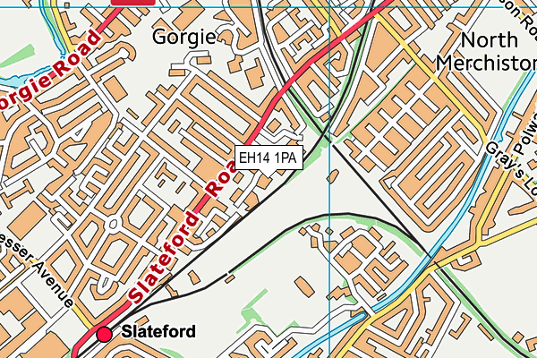 EH14 1PA map - OS VectorMap District (Ordnance Survey) EH14 1PA map - OS VectorMap District (Ordnance Survey)