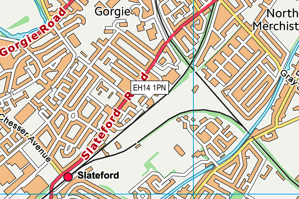 EH14 1PN map - OS VectorMap District (Ordnance Survey) EH14 1PN map - OS VectorMap District (Ordnance Survey)