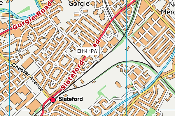 EH14 1PW map - OS VectorMap District (Ordnance Survey) EH14 1PW map - OS VectorMap District (Ordnance Survey)