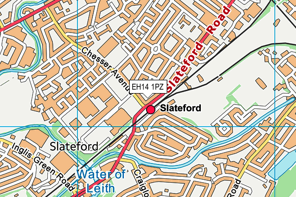 EH14 1PZ map - OS VectorMap District (Ordnance Survey) EH14 1PZ map - OS VectorMap District (Ordnance Survey)