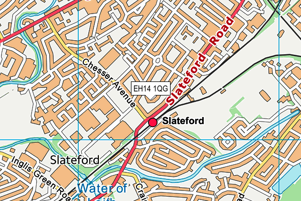 EH14 1QG map - OS VectorMap District (Ordnance Survey) EH14 1QG map - OS VectorMap District (Ordnance Survey)