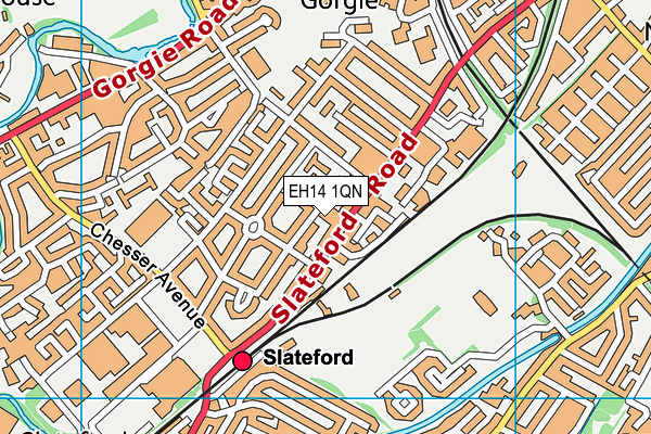 EH14 1QN map - OS VectorMap District (Ordnance Survey) EH14 1QN map - OS VectorMap District (Ordnance Survey)