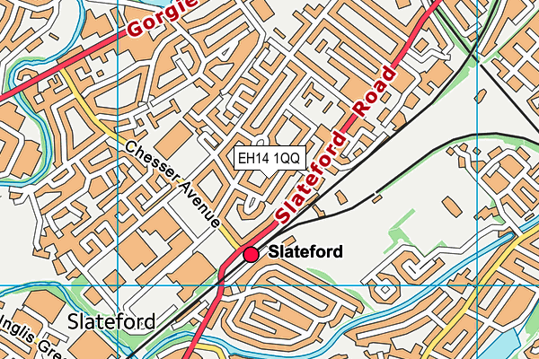 EH14 1QQ map - OS VectorMap District (Ordnance Survey) EH14 1QQ map - OS VectorMap District (Ordnance Survey)