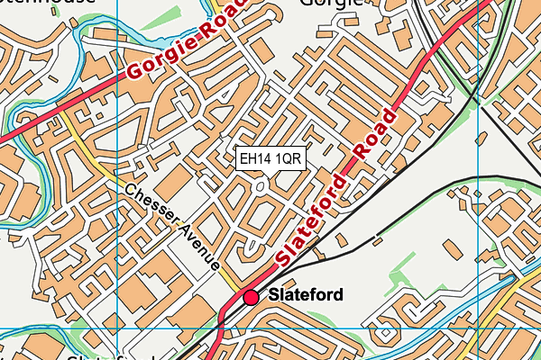 EH14 1QR map - OS VectorMap District (Ordnance Survey) EH14 1QR map - OS VectorMap District (Ordnance Survey)