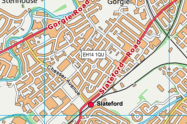 EH14 1QU map - OS VectorMap District (Ordnance Survey) EH14 1QU map - OS VectorMap District (Ordnance Survey)