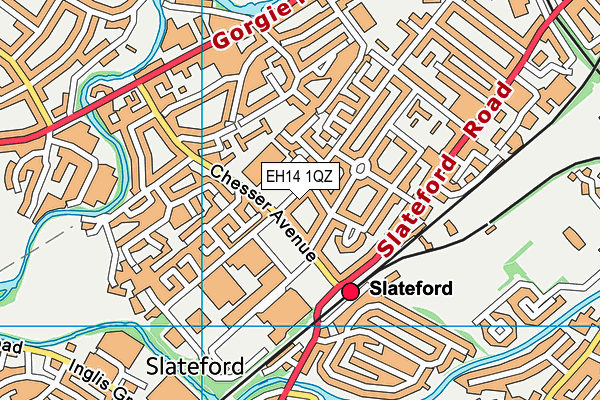 EH14 1QZ map - OS VectorMap District (Ordnance Survey) EH14 1QZ map - OS VectorMap District (Ordnance Survey)