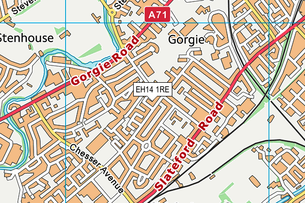 EH14 1RE map - OS VectorMap District (Ordnance Survey) EH14 1RE map - OS VectorMap District (Ordnance Survey)