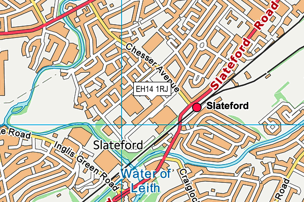 EH14 1RJ map - OS VectorMap District (Ordnance Survey)
