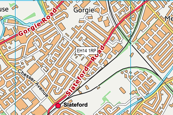 EH14 1RP map - OS VectorMap District (Ordnance Survey)