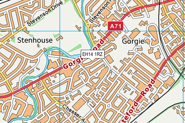 EH14 1RZ map - OS VectorMap District (Ordnance Survey) EH14 1RZ map - OS VectorMap District (Ordnance Survey)