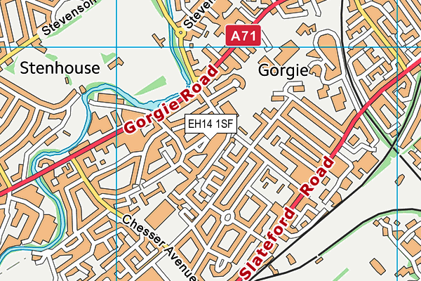 EH14 1SF map - OS VectorMap District (Ordnance Survey) EH14 1SF map - OS VectorMap District (Ordnance Survey)