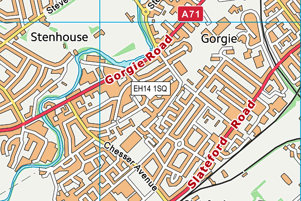 EH14 1SQ map - OS VectorMap District (Ordnance Survey) EH14 1SQ map - OS VectorMap District (Ordnance Survey)