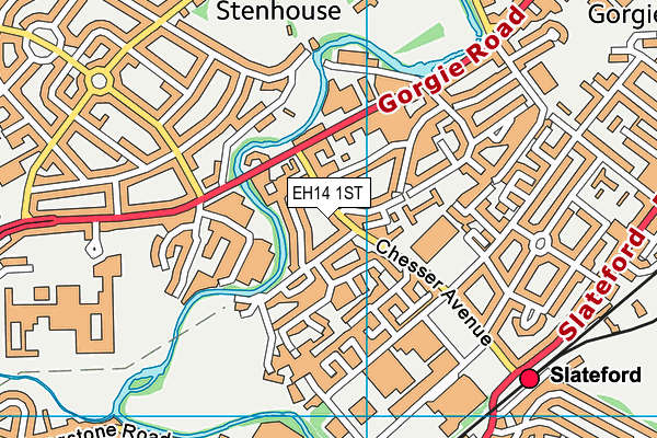 EH14 1ST map - OS VectorMap District (Ordnance Survey) EH14 1ST map - OS VectorMap District (Ordnance Survey)