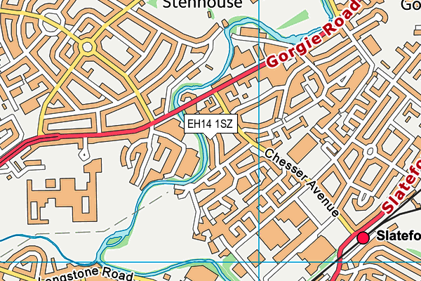 EH14 1SZ map - OS VectorMap District (Ordnance Survey) EH14 1SZ map - OS VectorMap District (Ordnance Survey)