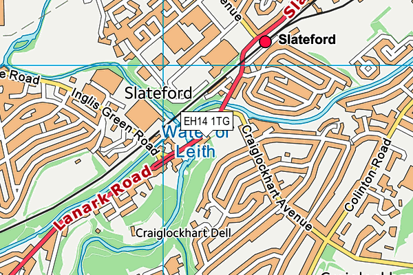 EH14 1TG map - OS VectorMap District (Ordnance Survey) EH14 1TG map - OS VectorMap District (Ordnance Survey)