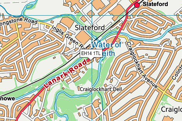 EH14 1TL map - OS VectorMap District (Ordnance Survey) EH14 1TL map - OS VectorMap District (Ordnance Survey)
