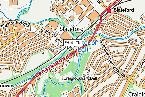 EH14 1TN map - OS VectorMap District (Ordnance Survey) EH14 1TN map - OS VectorMap District (Ordnance Survey)