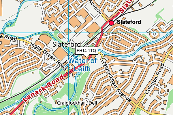 EH14 1TQ map - OS VectorMap District (Ordnance Survey) EH14 1TQ map - OS VectorMap District (Ordnance Survey)