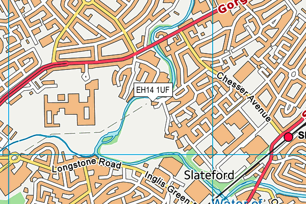 EH14 1UF map - OS VectorMap District (Ordnance Survey)